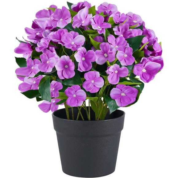 Other - 14-Inch Purple Artificial Faux Flowers Planter Front Door Garden Balcony Decor